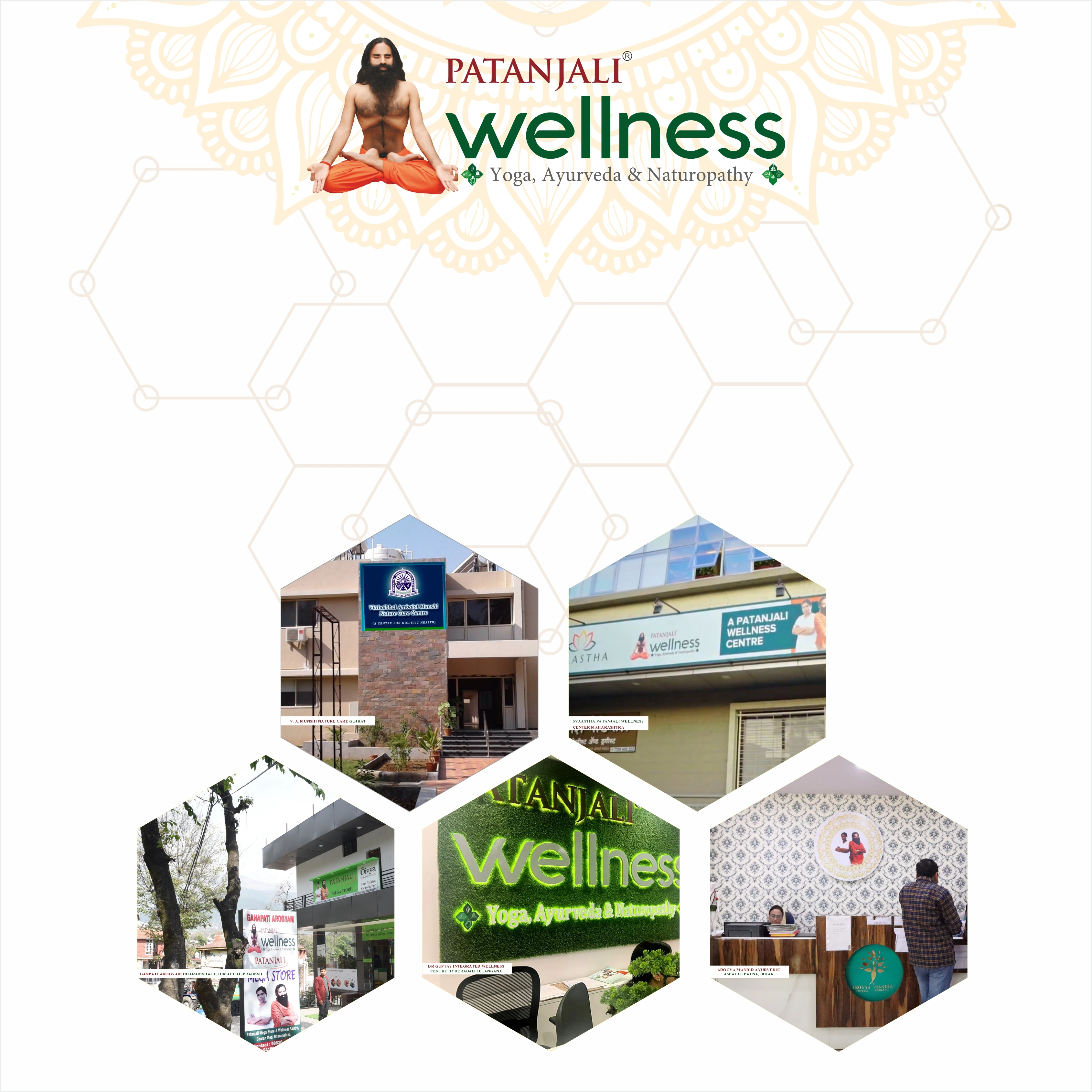Book Patanjali Wellness centres at Patanjali Yogpeeth Haridwar, Yog Gram Haridwar, Niramayam Haridwar, Vedalife Rishikesh, Modinagar and Assam