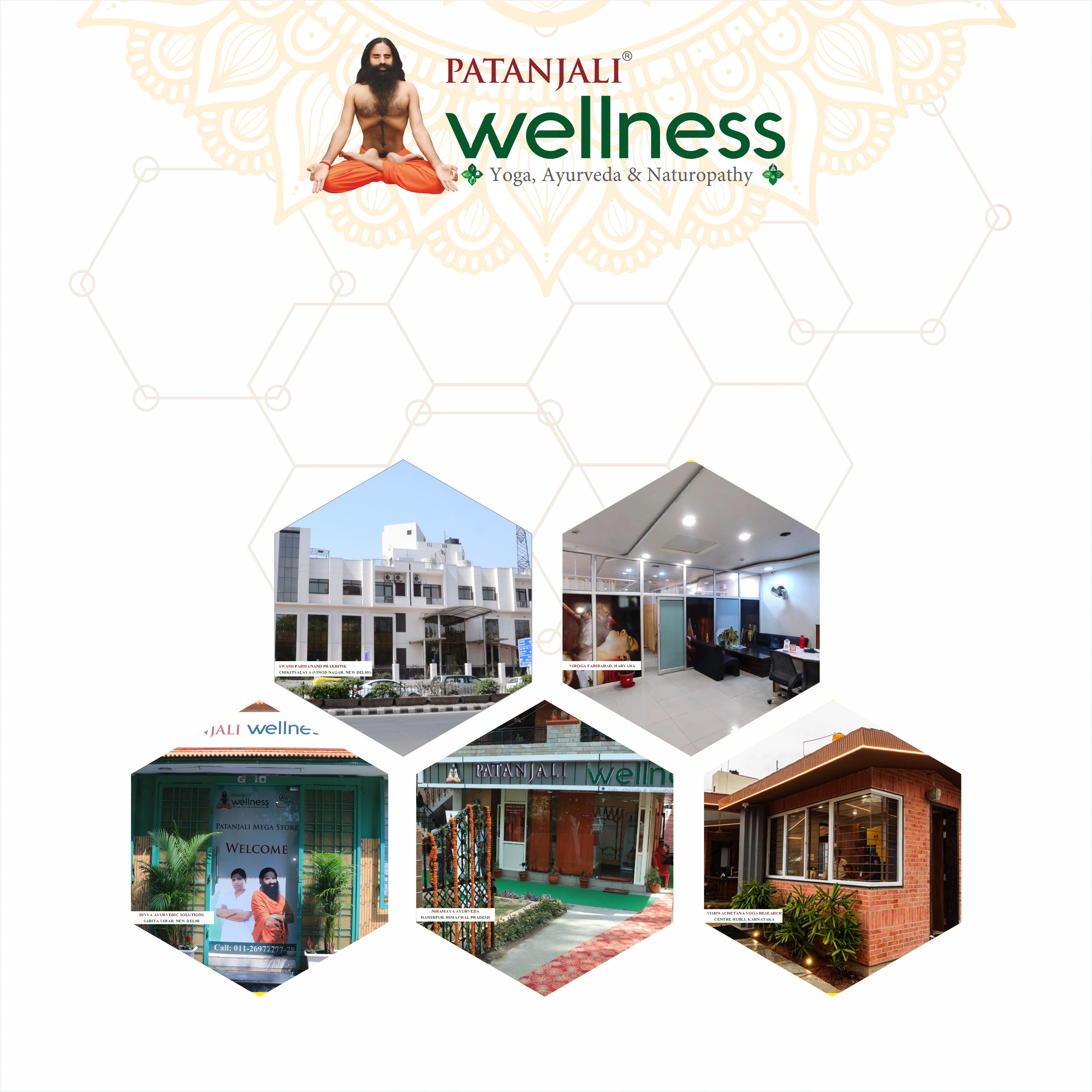 Book Patanjali Wellness centres for Ayurveda, naturopathy and holistic healthcare in Ghaziabad, Secunderabad, Panchkula and Dharamshala